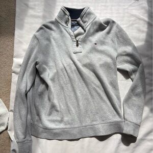 Tommy Hilfiger Heather Gray Quarter-Zip Sweater